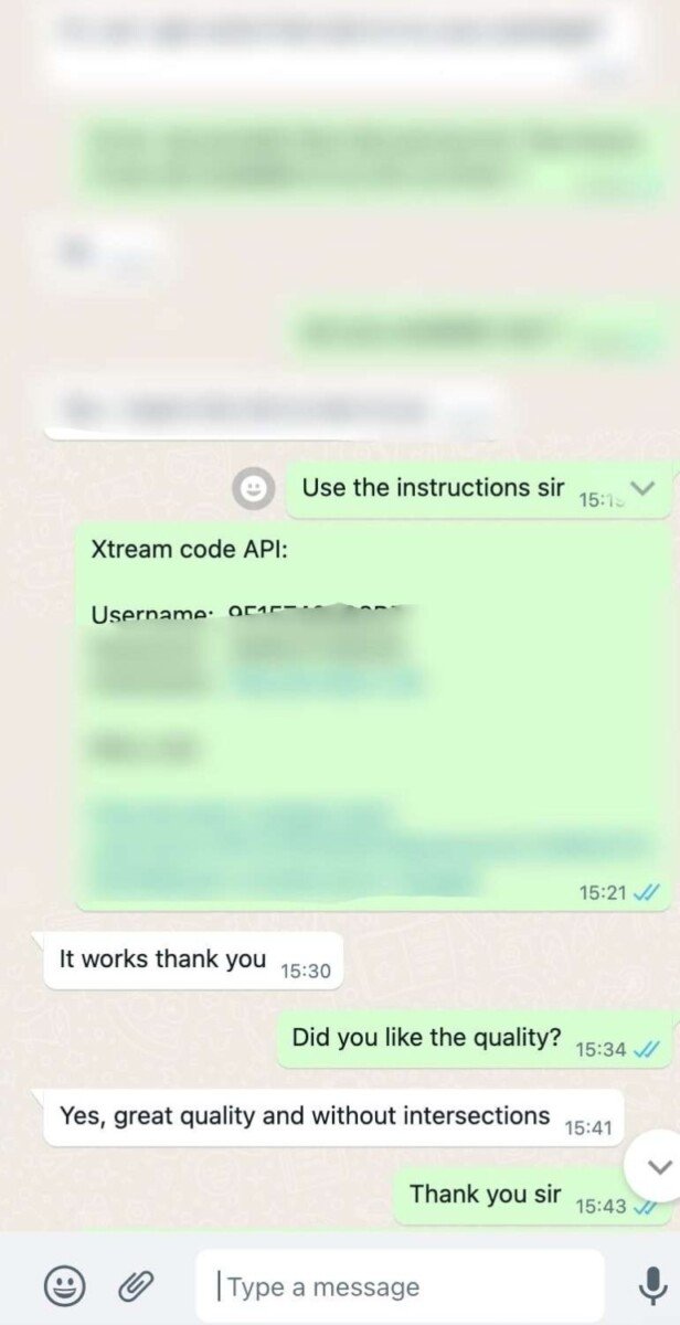 Customer satisfied with their purchase of Nordic IPTV subscription displayed on a smartphone screen, highlighting excellent IPTV service